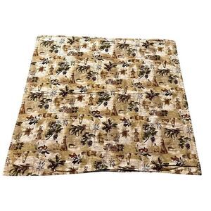 Tuscan Tablecloth Rectangular Grapes Herbs Italy Mediterranean Festive 48”x48”